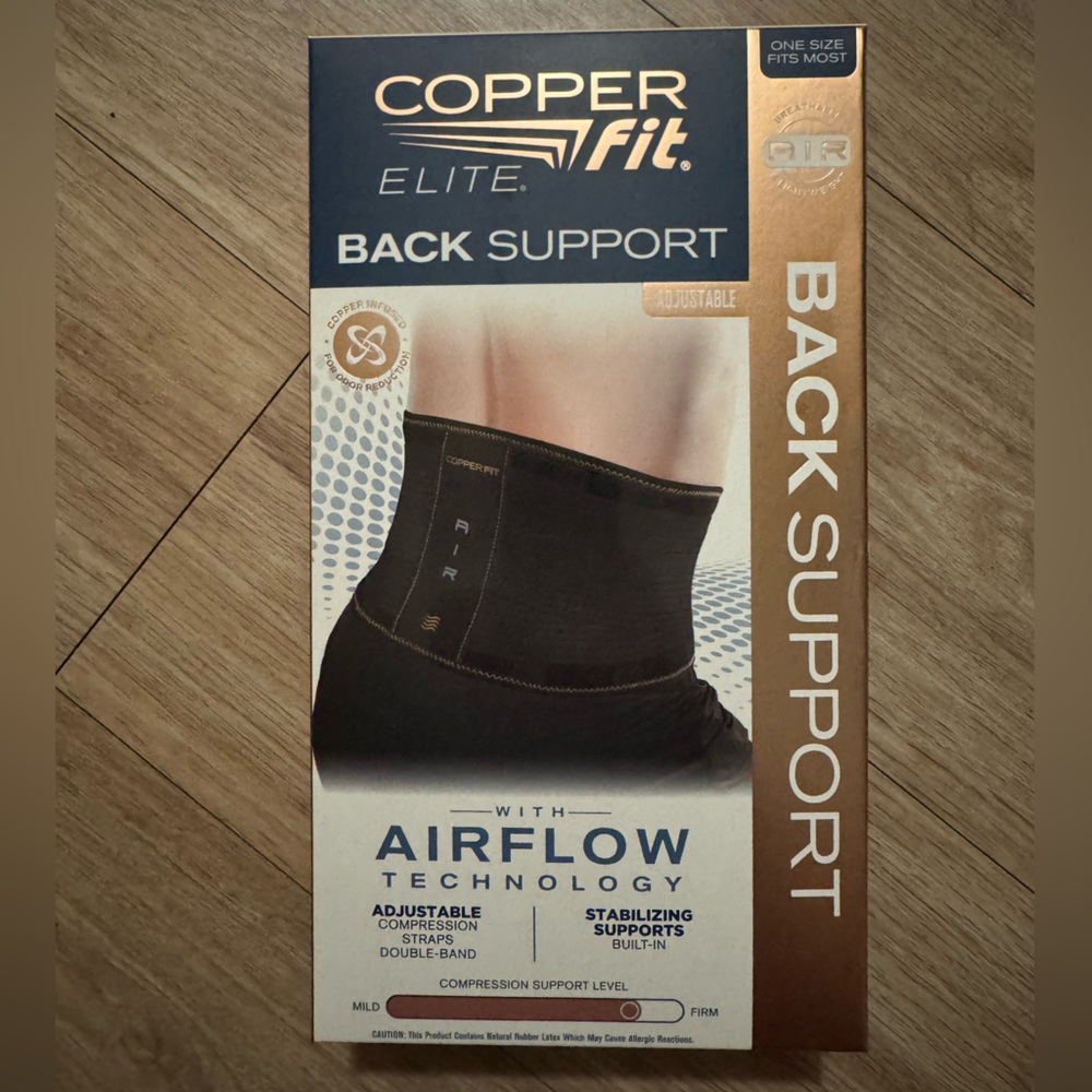 Copper Fit Elite Back Support - NWT